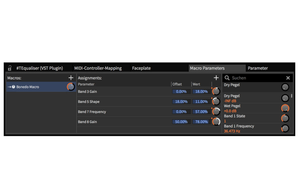 Mit den Plug-in-Macros können fortan die Parameter einzelner oder verschiedener Plug-ins kombiniert und simultan gesteuert werden.