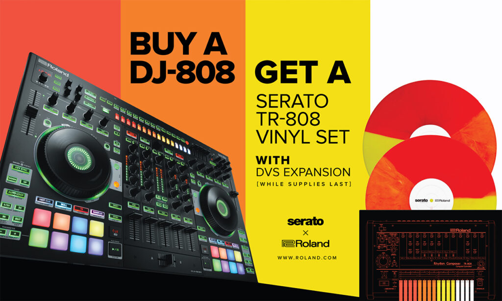 DJ-808 plus SERATO TR-808 Vinyl-Pressung & DVS Expansion Pack (Foto: Roland)