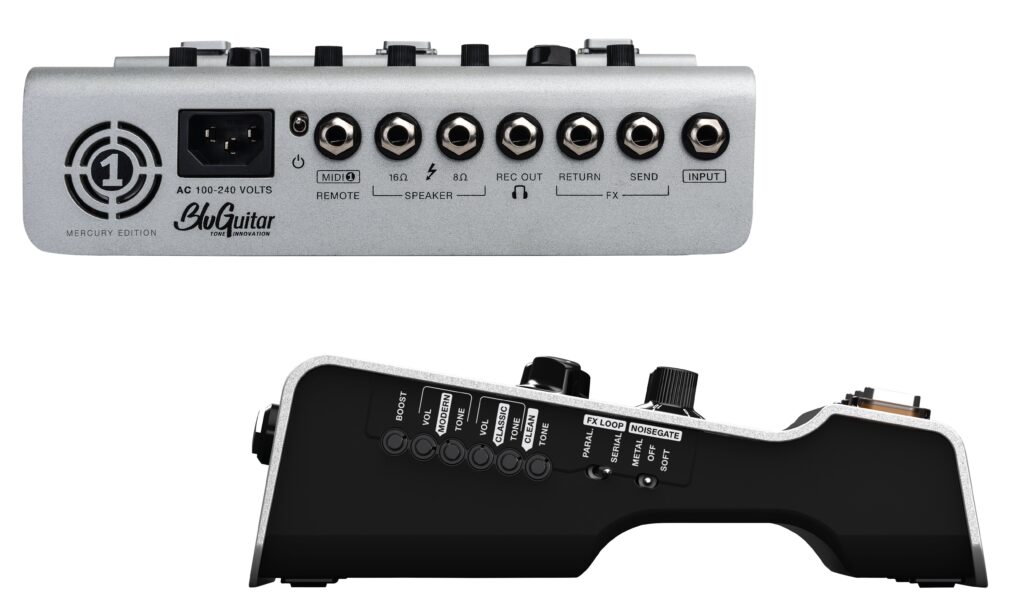 BluGuitar AMP 1 Mercury Edition Anschlüsse und Bedienelemente