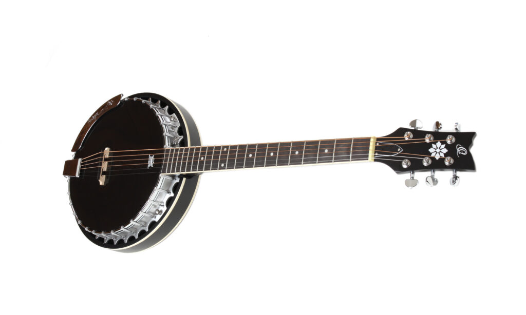 Das Ortega OBJE350/6-SBK 6-string Banjo bietet mit seinem Ton viel Potenzial für den gitarristischen Einsatz.