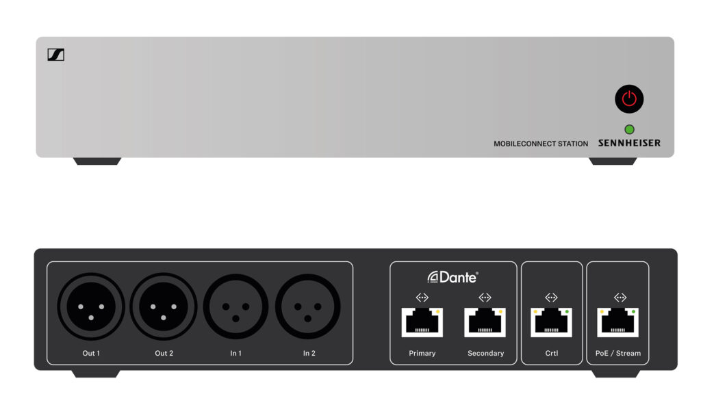 Auf der ISE stellt Sennheiser die jüngste Generation von MobileConnect vor. Im Bild zu sehen: die MobileConnect Station.