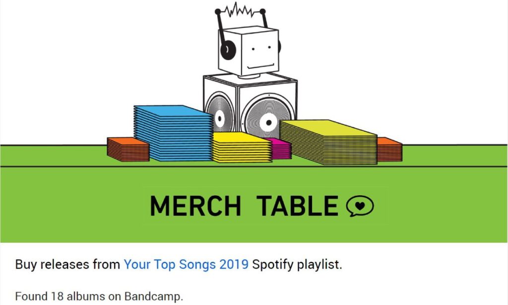 Wer Künstlern unter die Arme greifen will, bedient sich am besten am Merch-Stand.Die digitale Alternative gibt's auf Hype Machine. (Screenshot hypem.com)