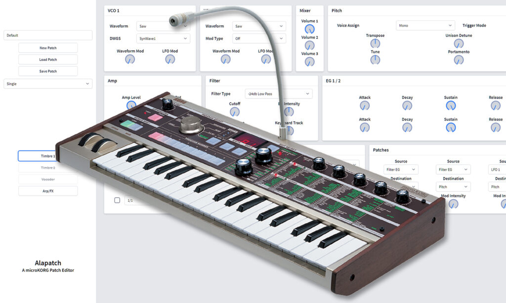 Alapatch Online-Patch-Editor für Korg MicroKorg (Quelle: Alapatch)