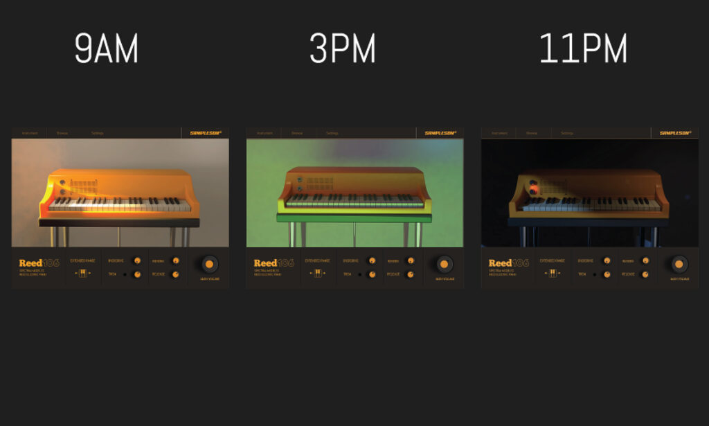 Zu unterschiedlichen Tageszeiten verändert das REED106 seinen Look. (Quelle: Sampleson)