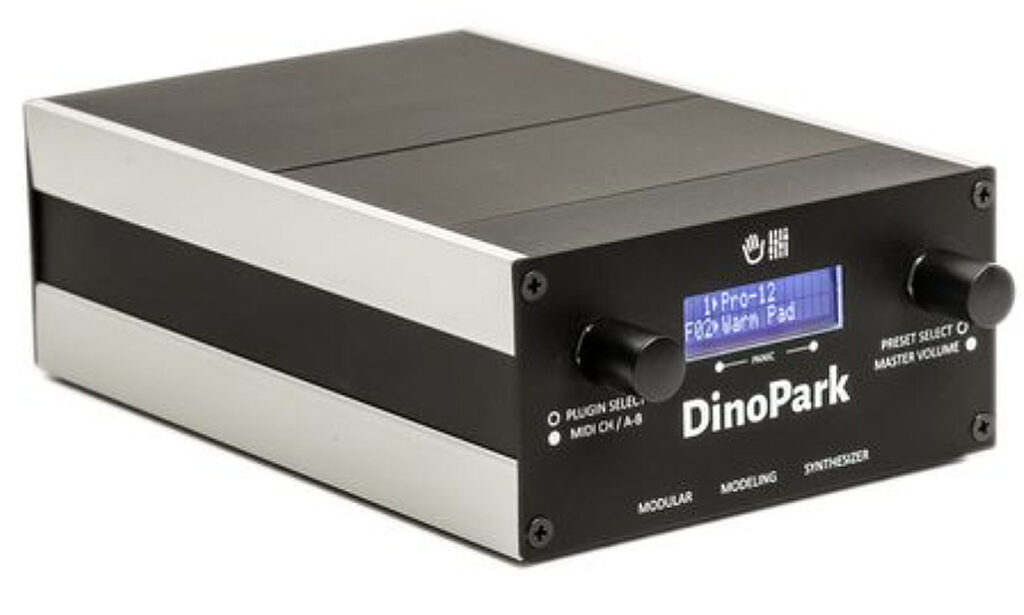 DinoPark gibt es auch als Modeling Synthesizer MakeKit Modul von MakePro Audio.