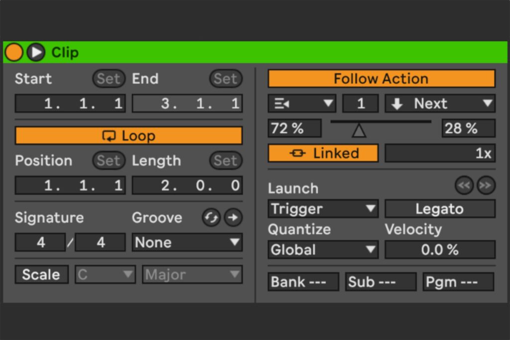 Follow Actions können für komplexe generative Polyphonie sorgen.