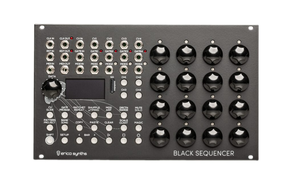 Der Black Sequencer braucht keine vier Oszillatoren, um mit vier Spuren effektiv nutzbar zu sein.