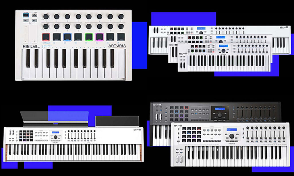 Die Arturia Controller der MiniLab MkII-, KeyLab Essential- und KeyLab MkII- Serie. (Quelle: Arturia)