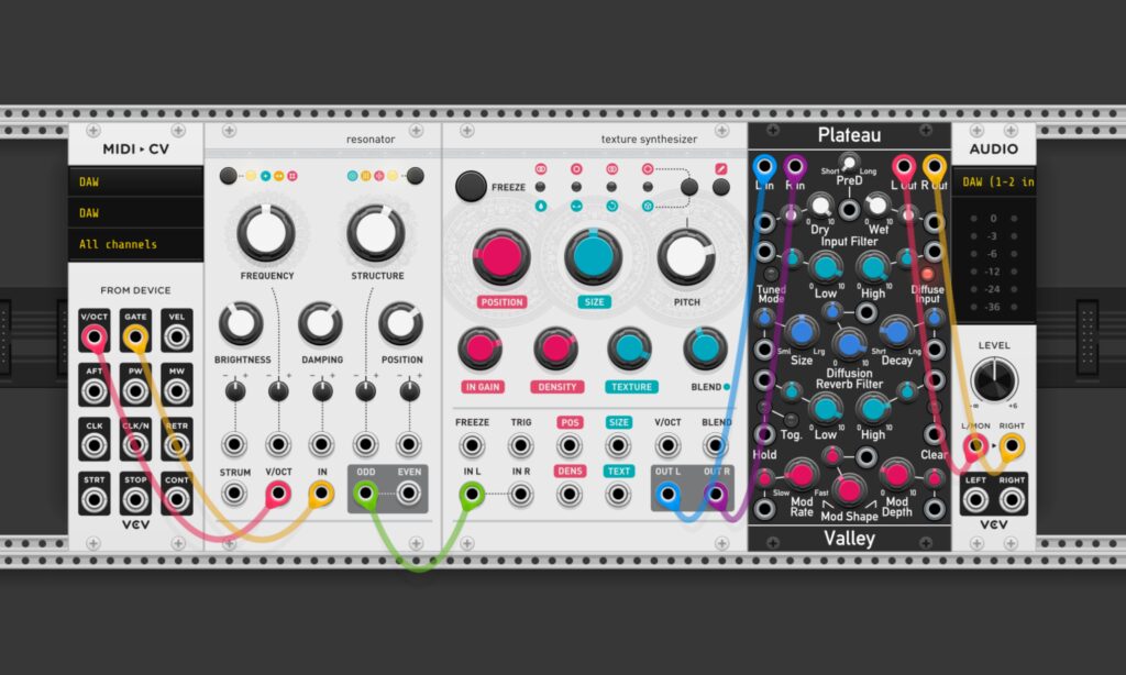 Ein klassisches Modularpatch: Rings into Clouds.