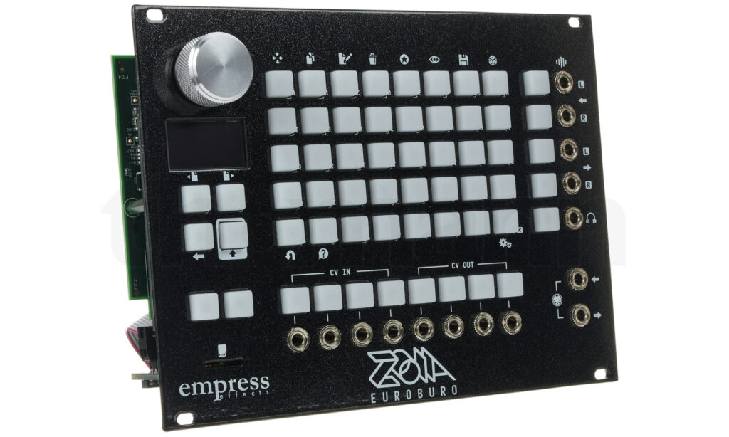 Das Empress Effects Zoia Euroburo in der Schrägansicht von vorne.