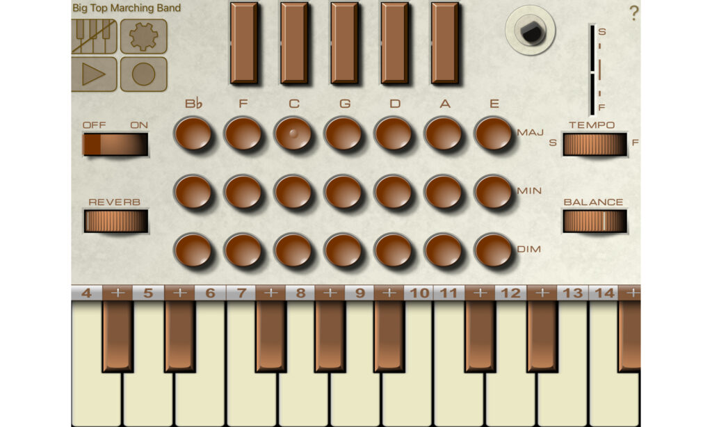 iOptigan bietet knisternde Loops, Akkorde und ein Keyboard zum Orgelspiel.
