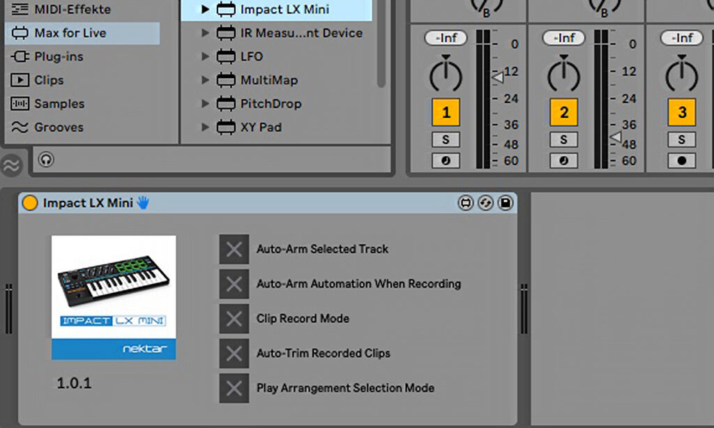 Das Max for Live Plugin ist der Schlüssel zur umfangreichen Steuerung von Ableton Live. (Screenshot: Alexander Eberz)