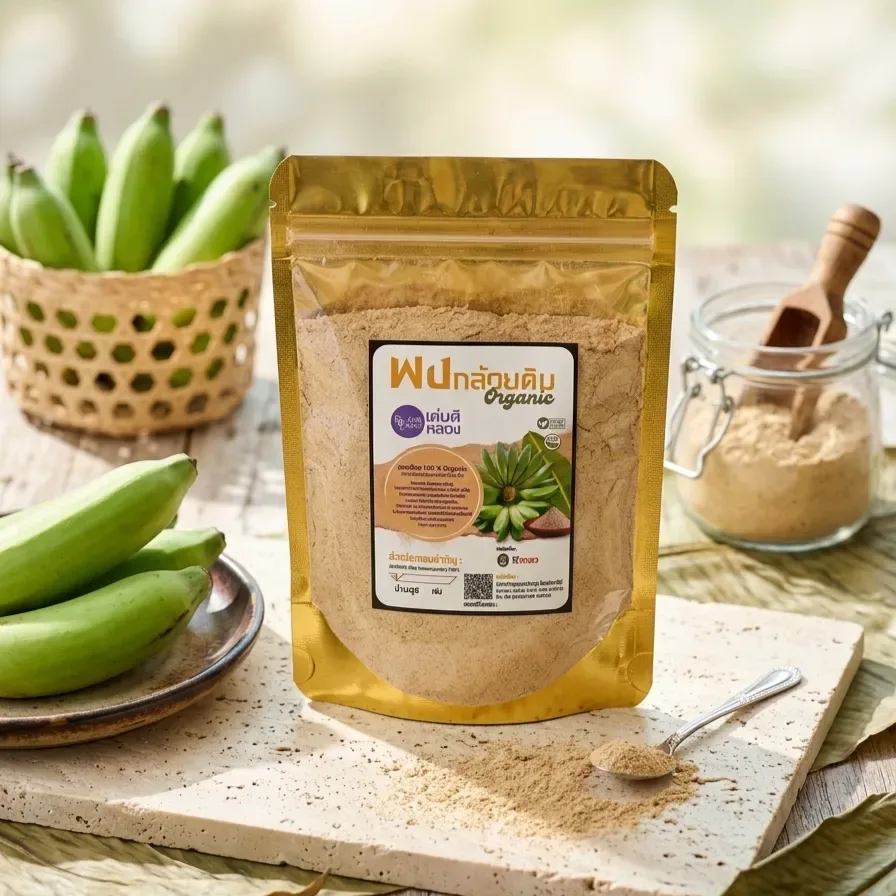 ผงกล้วยดิบ Organic 100% ขนาด 40 กรัม
