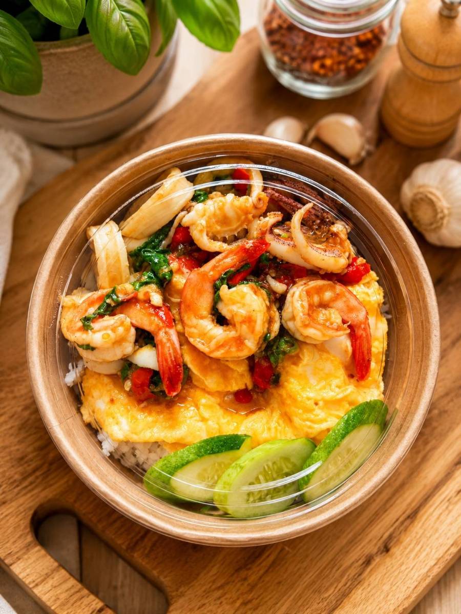 ไข่ข้นล้นกระทะ&ยำตำนัวครัวจอมทอง 2