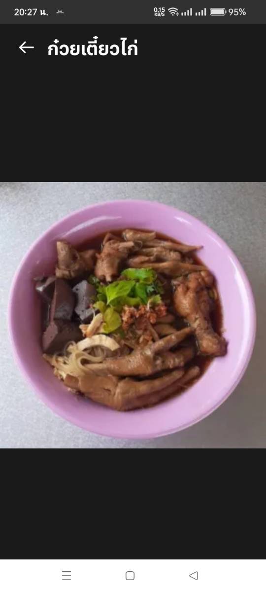 ก๋วยเตี๋ยวไก่ตุ๋นมะระเจ๊แอน