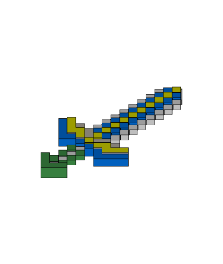 Minecraft Diamond Sword PIXELART 3D