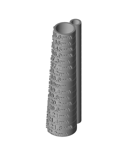 Steel Finger Ring Sizer 3D model 3D printable