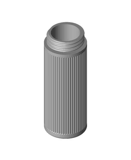 Ribbed Pencil Travel Case (Threaded Lid) - 3D model by Slimprint on Thangs