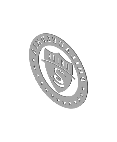 AMS / MMU Philadelphia Union coaster or plaque - 3D model by  DaddyWazzy_TheCreator on Thangs