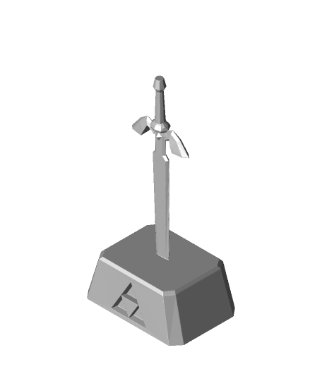 master sword in pedestal drawing