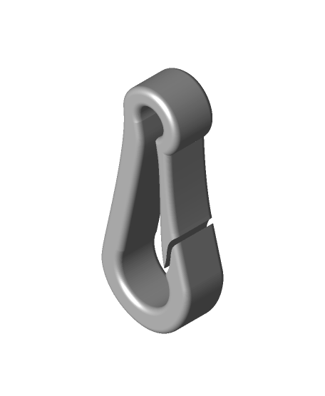 Mini Carabiner clip replacement.stl - 3D model by studleyavocado