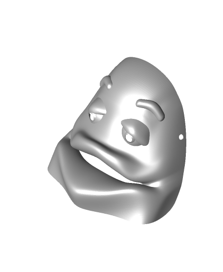 TrollFace mask with smile 3D model