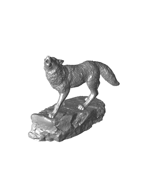 Howling Wolf 3D model by RandomizY on