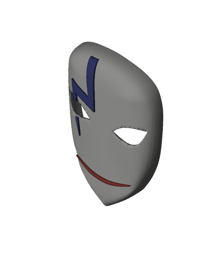 Hei Darker Than Black Mask STL and OBJ 3D PRINT 3D model 3D printable