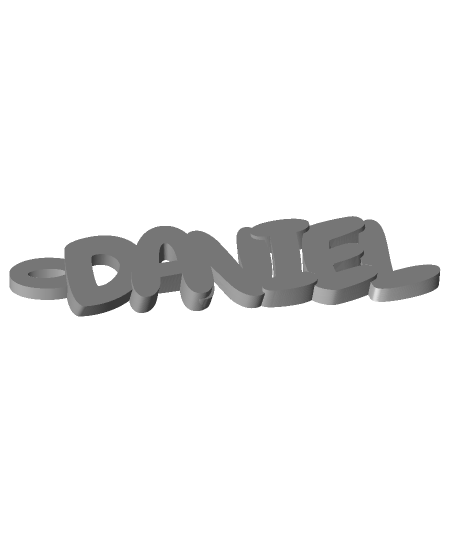 the name daniel in bubble letters