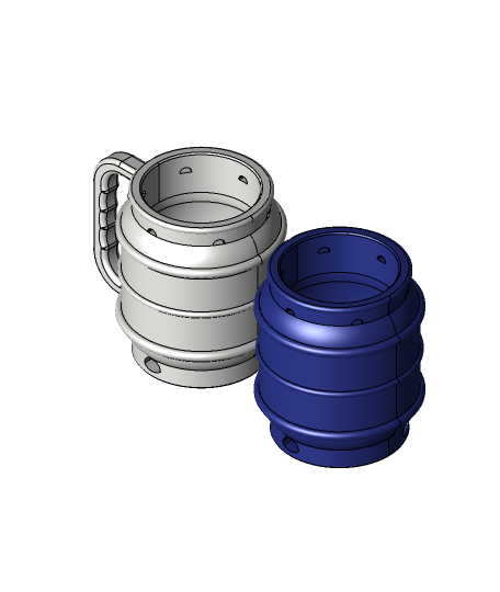 STL file BEER KEG CAN COOLER CAN DRINK 1/2 LITER 🍺・3D printer