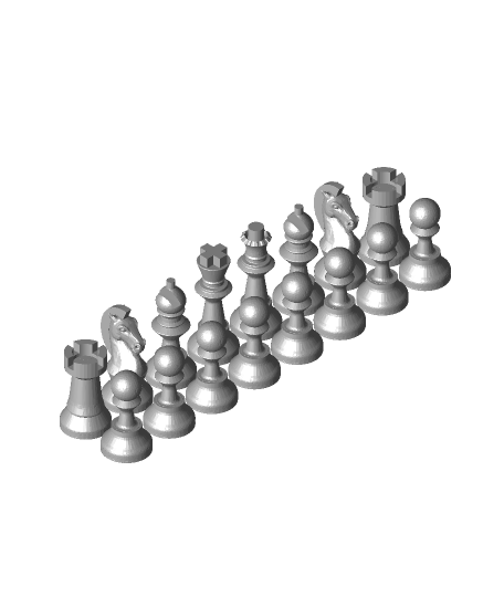 Print-in-Place Chess Set with Captive Pieces - 3D model by DaveMakesStuff  on Thangs