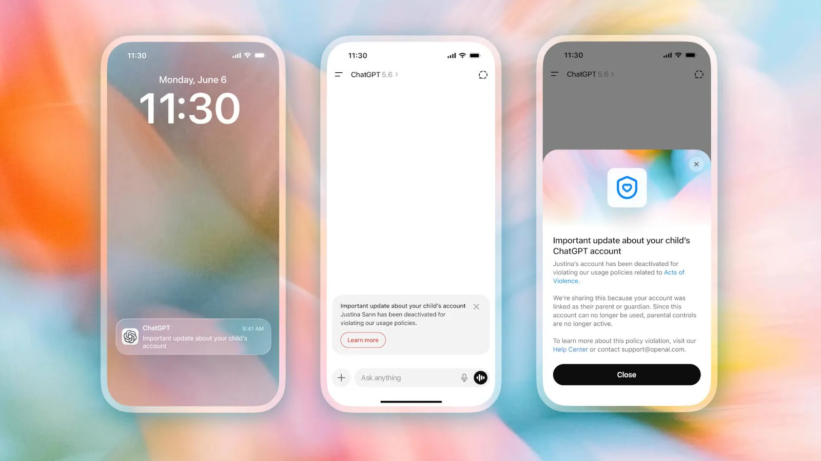 OpenAI will notify parents when teen accounts are kicked off ChatGPT for violence policy violations