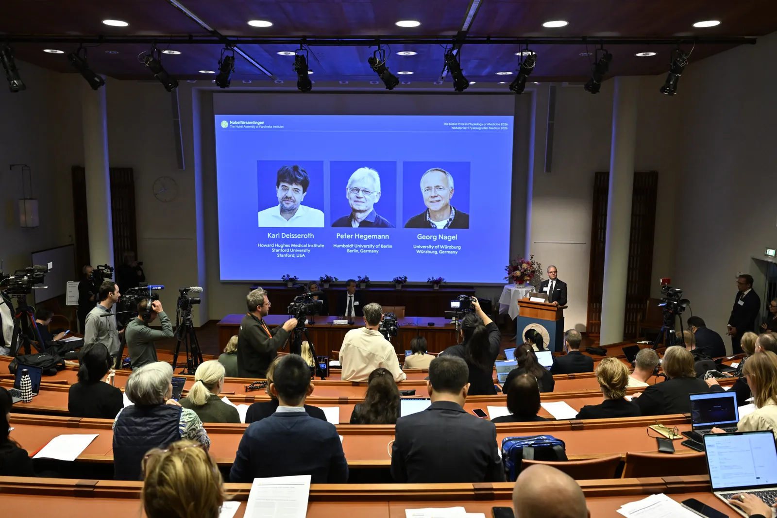Deisseroth, Hegemann, Nagel win 2026 Nobel for making brain cells obey light