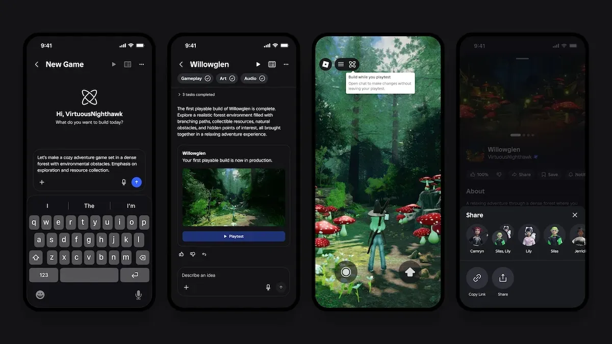 Roblox adds AI game-building to mobile with a one-prompt “Build” feature