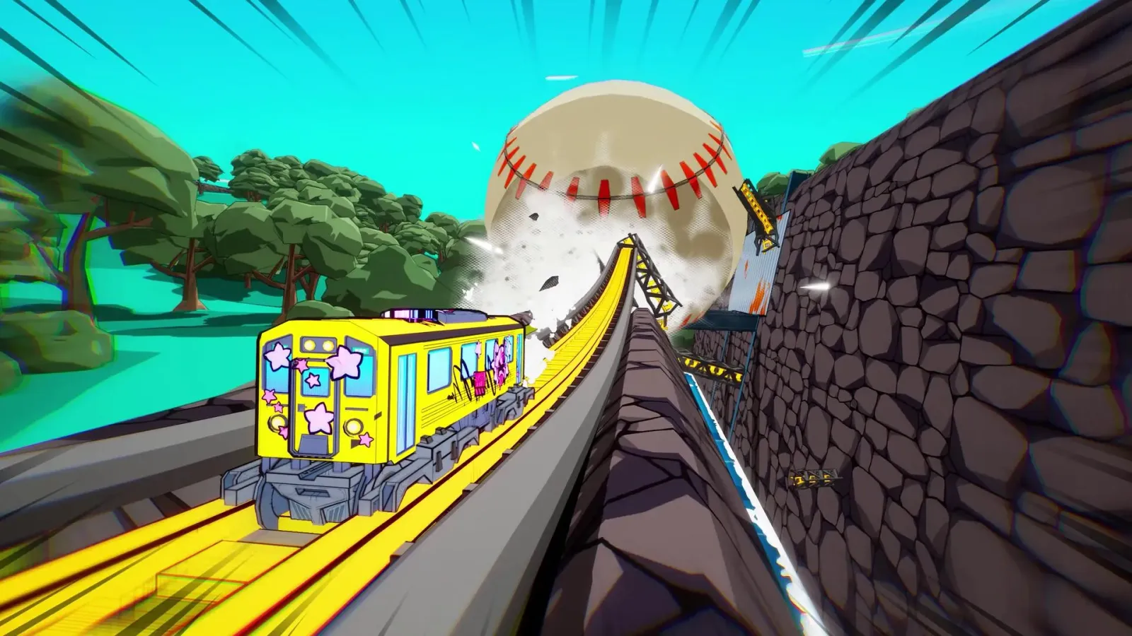 Denshattack! turns “on-rails” level design into blazing train kung-fu