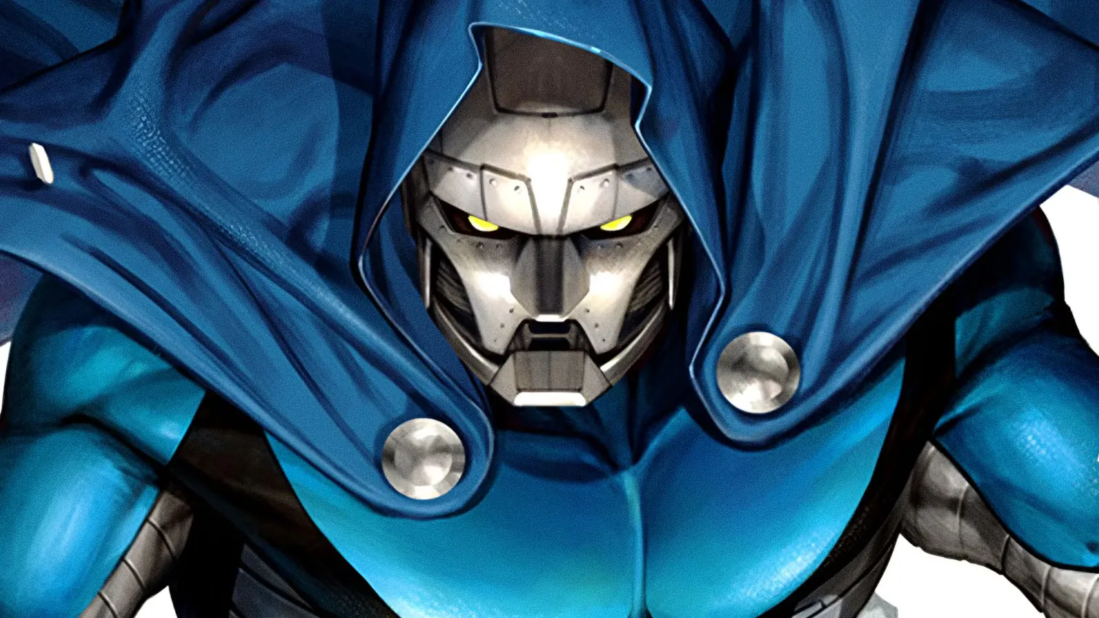 Doctor Doom swaps his iconic look for a blue Fantastic Four-inspired suit before Avengers: Doomsday