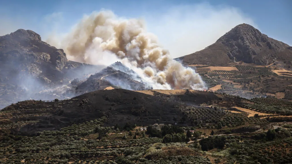 Europe’s wildfire week, Bulgaria’s mammoth reveal, and Ceuta crowds: one photo story