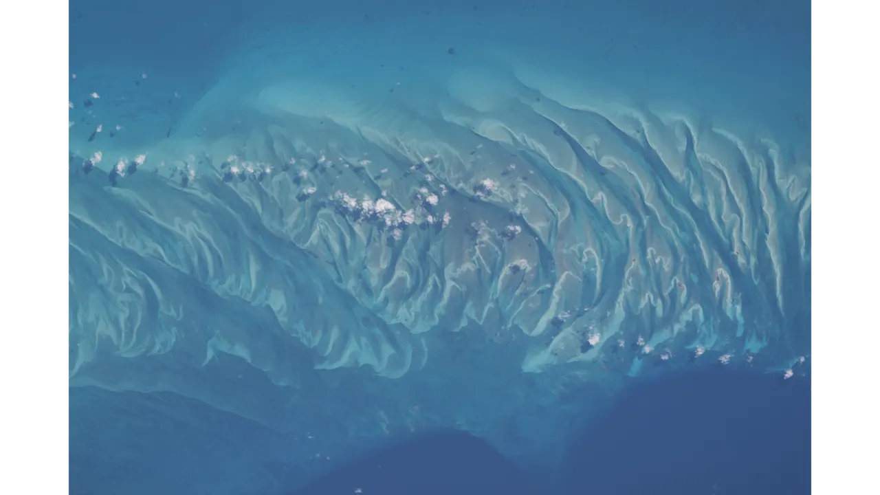 NASA astronaut Chris Williams captures Bahamas sandbar waves from 263 miles above Earth
