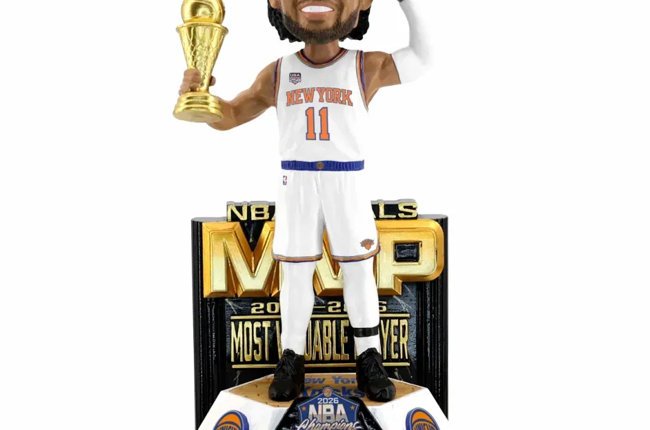 Jalen Brunson’s $90 MVP bobblehead sells fast as Knicks’ 2026 title merch drops