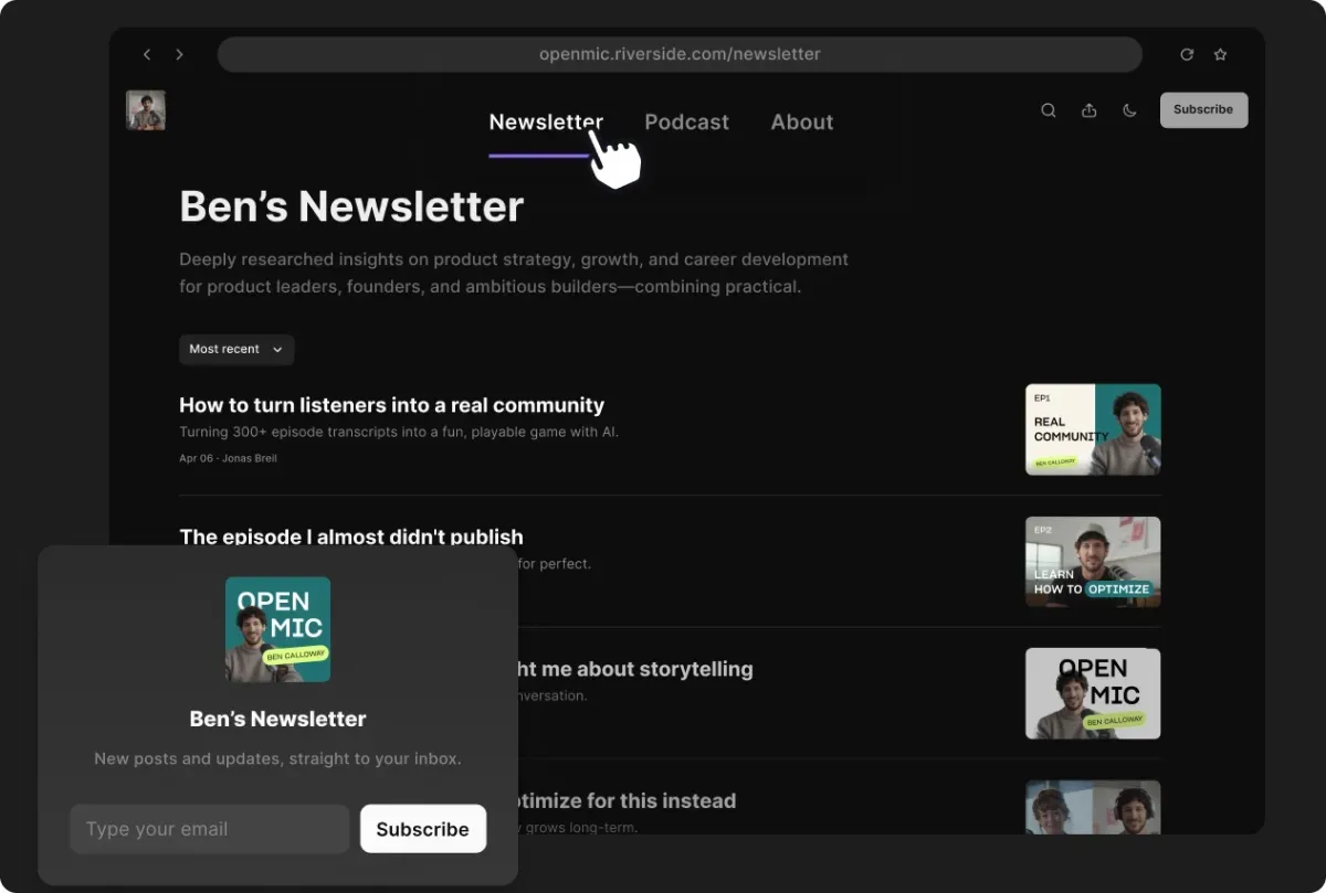 Riverside adds AI newsletter publishing from recordings, betting podcast creators want an owned audience