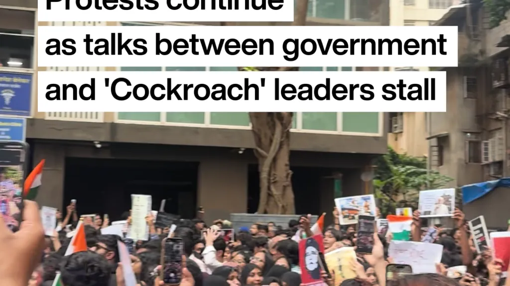 India protests swell after Cockroach Janta Party says talks with government stalled