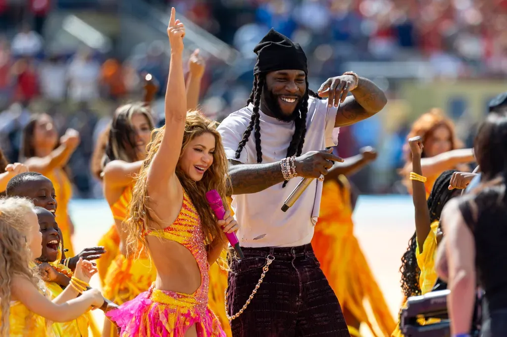 Burna Boy’s World Cup halftime day links Shakira, Justin Bieber, and Jason Sudeikis