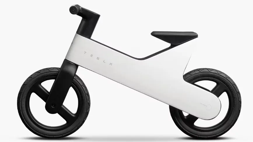 Tesla sold out a $225 motorless balance bike for toddlers with no pedals or brakes