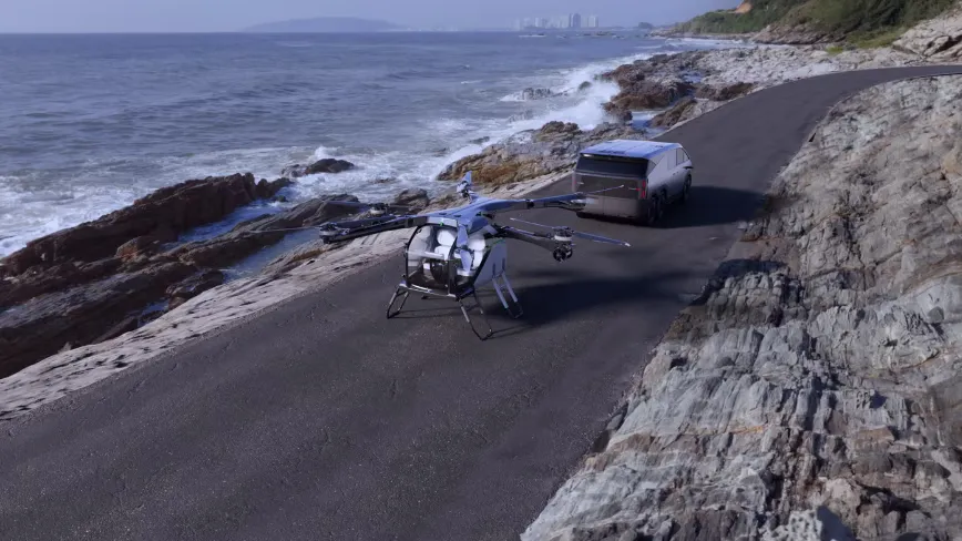 Xpeng’s Munich debut of Land Aircraft Carrier: modular eVTOL ride, 10,000-year factory plan