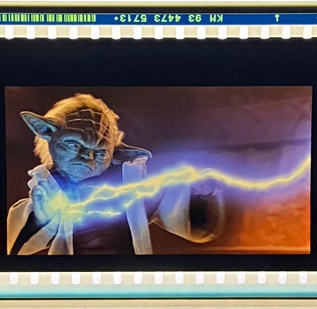 V. Trent manually scanned a rare IMAX 70mm 'Star Wars' trailer, one frame at a time