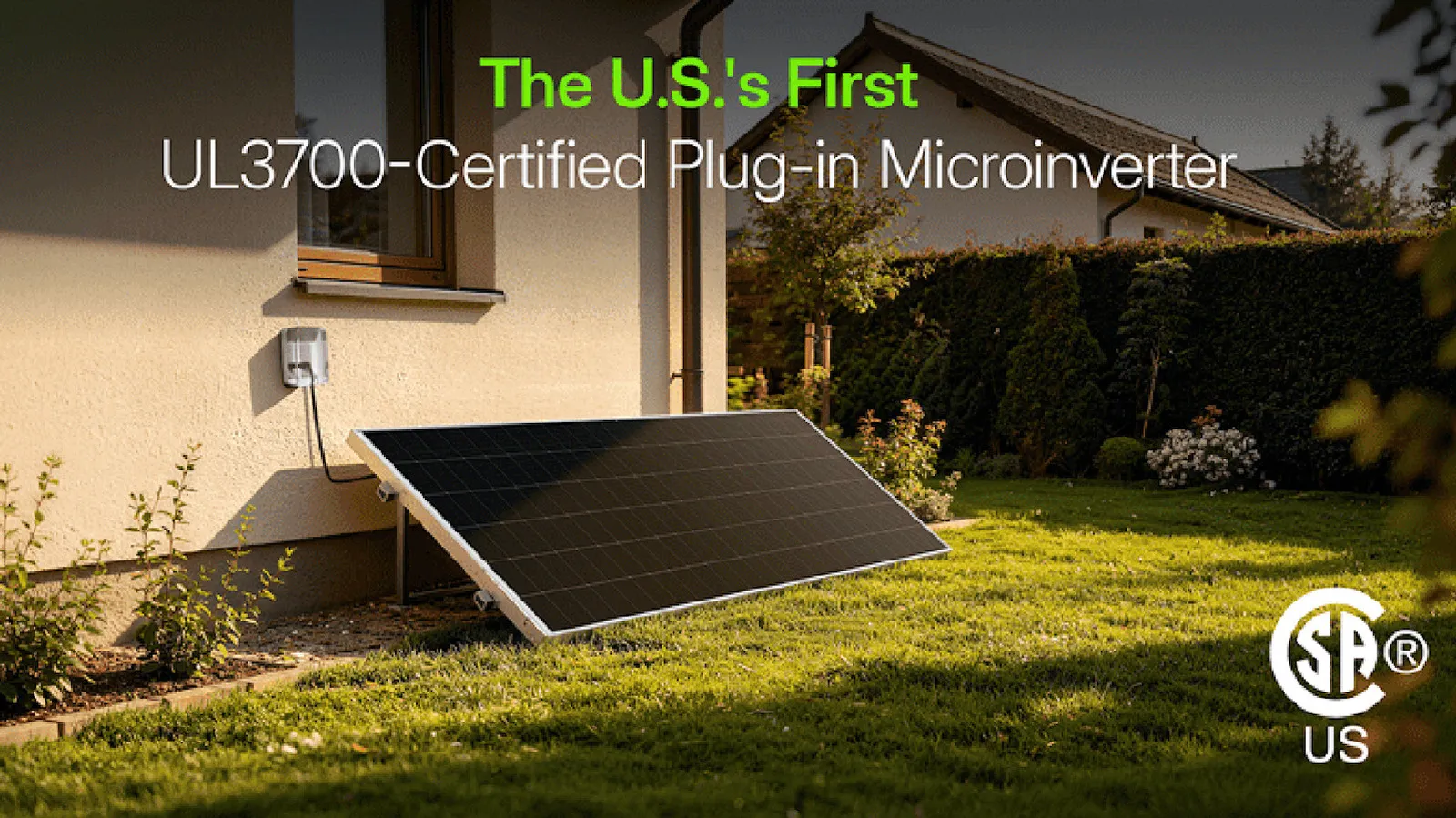 UL 3700 compliant plug-in solar microinverter ships in the US, opening renter-friendly solar