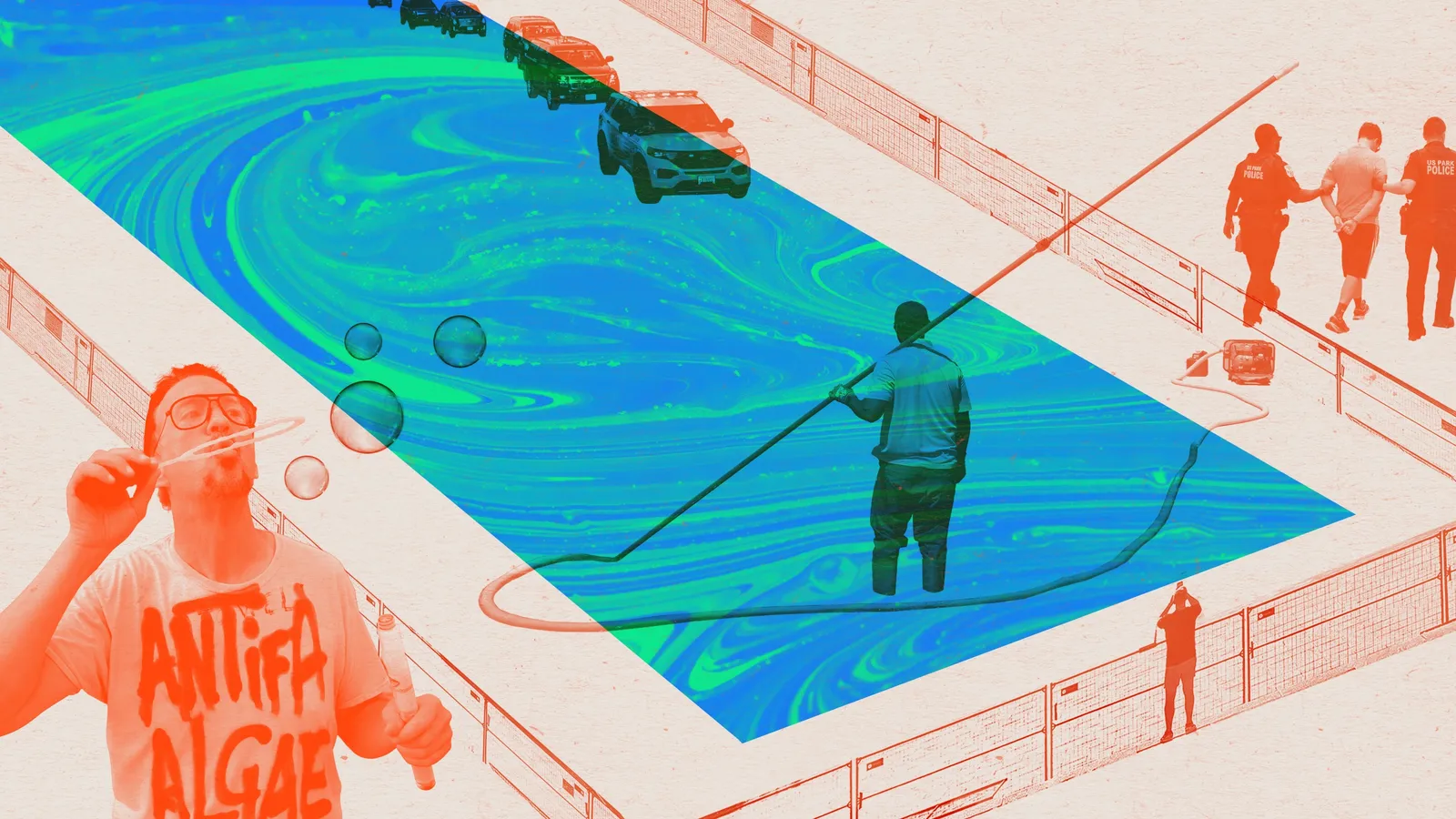 Reflecting Pool repairs stretched past two weeks, and people watched like it was TV