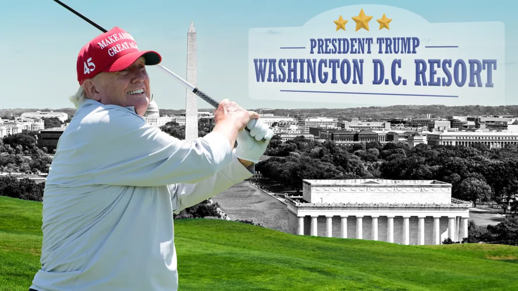 Trump drives White House expansions, a golf-course rebuild, and a triumphal-arch dream