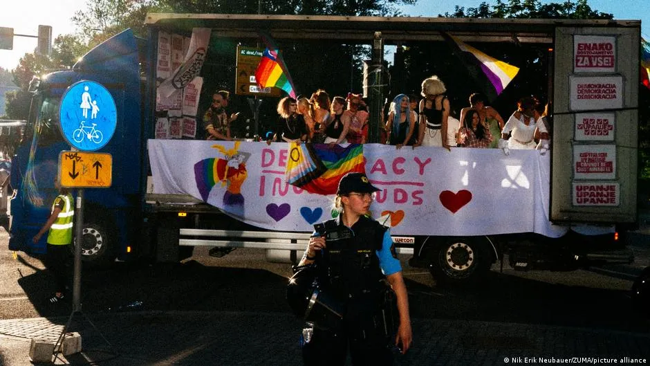 Slovenia’s right-wing government removed the rainbow flag outside Culture Ministry in June