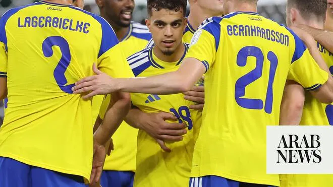 Ayari scores twice as Sweden thrashes Tunisia 5-1 in World Cup opener